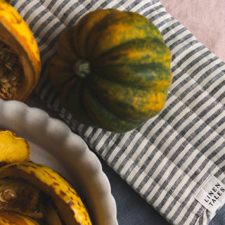 Thin Black Stripes Linen Oven Mitt - Linen Tales 3