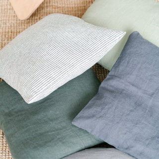 Thin Black Stripes Linen Pillowcase - Linen Tales 5