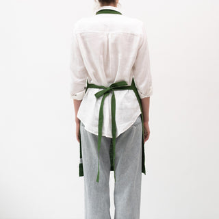 True Green Linen Daily Apron - Linen Tales 3