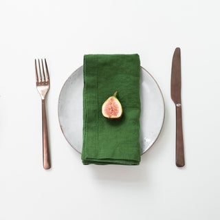 True Green Linen Napkins Set of 2 - Linen Tales 