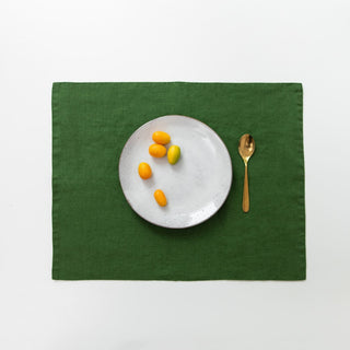 True Green Linen Placemat - Linen Tales 