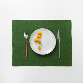 True Green Linen Placemat - Linen Tales 