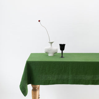 True Green Linen Tablecloth - Linen Tales 2
