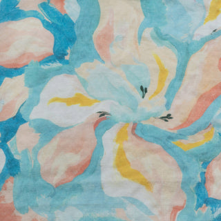 Unwashed Pastel Iris Linen Fabric 185 g/sq.m - Linen Tales 