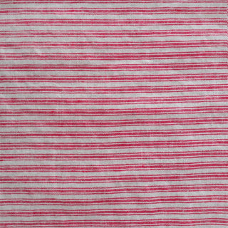 Unwashed Red Natural Stripes Linen Fabric 190 g/sq.m - Linen Tales 