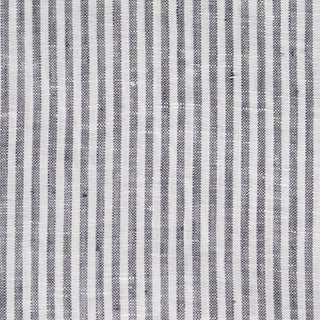Unwashed Wide Thin Black Stripes Linen Fabric 160 g/sq.m - Linen Tales Global 