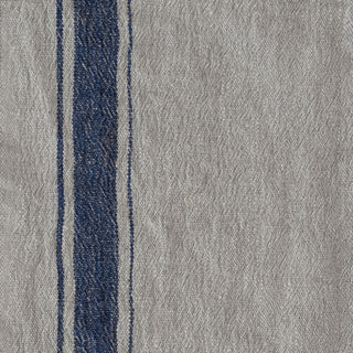 Blue Stripe Vintage Linen Fabric 310 g/m2 1
