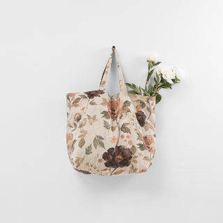 Vintage Roses Linen Big Bag - Linen Tales 