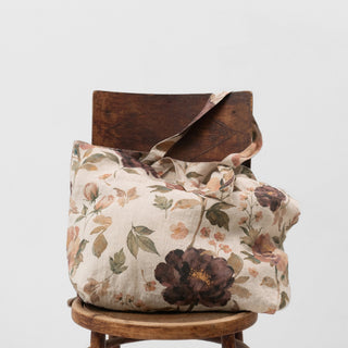 Vintage Roses Linen Big Bag - Linen Tales 