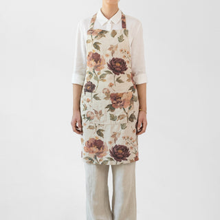 Vintage Roses Linen Daily Apron - Linen Tales 