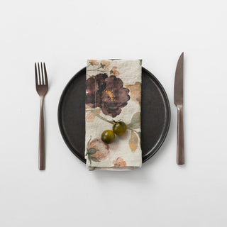 Vintage Roses Linen Napkins Set of 2 - Linen Tales 