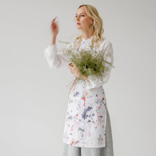 Watercolour Linen Daily Apron - Linen Tales 4