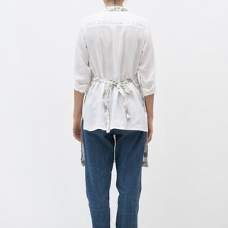 White Botany Linen Daily Apron - Linen Tales 3