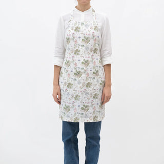White Botany Linen Daily Apron - Linen Tales 