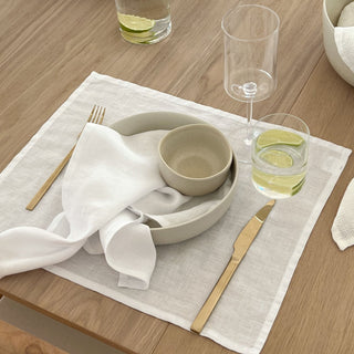 White Lightweight Linen Napkins Set of 2 - Linen Tales 4