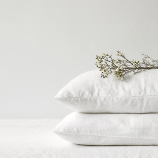 White Linen Pillowcase - Linen Tales Global 