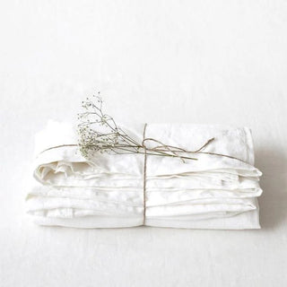 White Linen Flat Sheet - Linen Tales 3