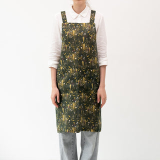 Woodland Linen Crossback Apron - Linen Tales 1