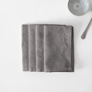 Zero Waste Stone Linen Napkins Set of 4 - Linen Tales 