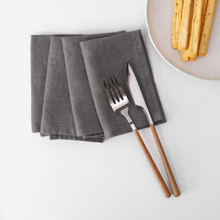 Zero Waste Stone Linen Napkins Set of 4 - Linen Tales 