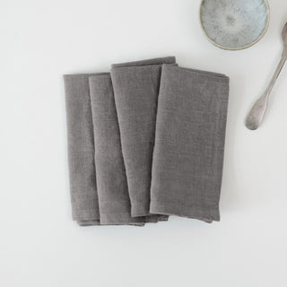 Zero Waste Stone Linen Napkins Set of 4 - Linen Tales 4