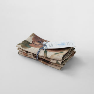 Zero Waste Vintage Roses Linen Napkins Set of 4 - Linen Tales 
