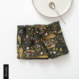 Zero Waste Woodland Linen Napkins Set of 4 - Linen Tales 