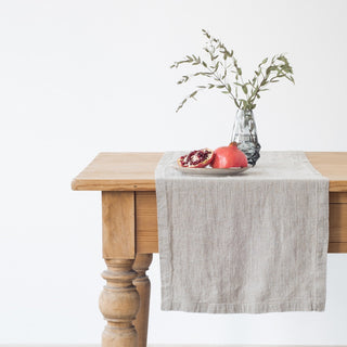 Natural Washed Linen Table Runner 