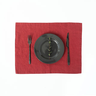 Red Pear Washed Linen Placemat 1