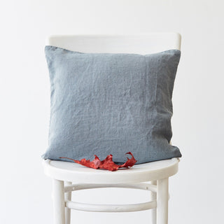 Blue Fog Washed Linen Cushion Cover 1