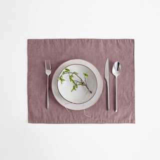 Ashes of Roses Washed Linen Placemat 