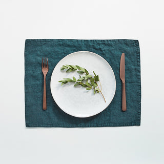 Deep Water Washed Linen Placemat 1