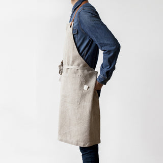 Natural Washed Linen Luxury Apron 2