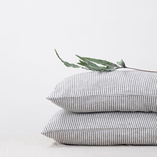 Thin Black Stripes Linen Pillowcase 1