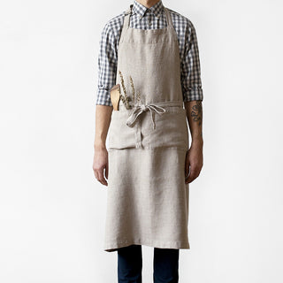 Natural Washed Linen Chef Apron 