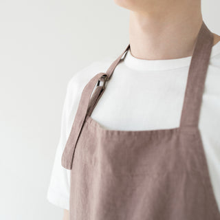 Ashes of Roses Washed Linen Chef Apron 2