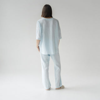Baby blue Linen Primrose Loungewear Set 3