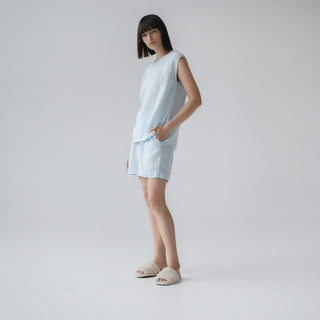 Baby blue Linen Verbena Pyjama Set 1