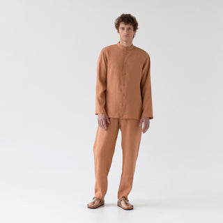 Butterum Color Currant Linen Men's Loungewear Set 