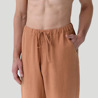 Butterum Color Currant Linen Men's Loungewear Set Trousers 6