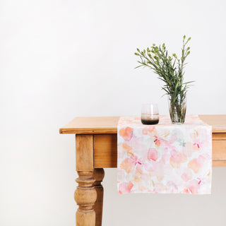 Floral Washed Linen Table Runner 3
