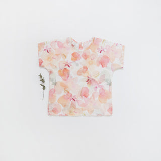 Kids Floral Linen Wood Grouse T-shirt 9