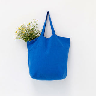 French Blue Big Linen Bag 1
