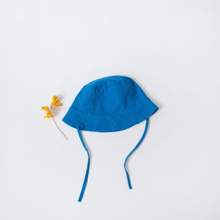 Kids French Blue Linen Hat 2