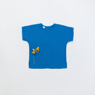 Kids French Blue Linen Wood Grouse T-shirt 6