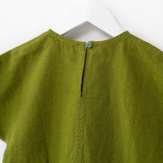 Kids Green Linen Partridge Dress 4