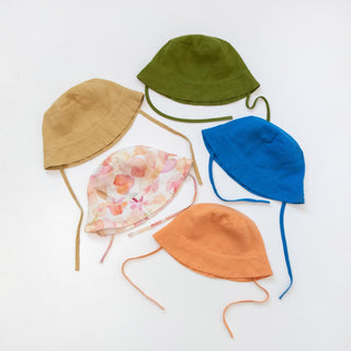 Kids Foral Linen Hat 4
