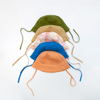 Kids Foral Linen Hat 5
