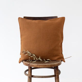 Brown Hazelnut Linen Cushion Cover 