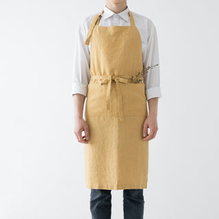 Honey Washed Linen Chef Apron 